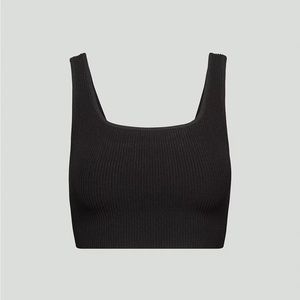 Babaton Sculpt Knit Square Neck Cropped Tank